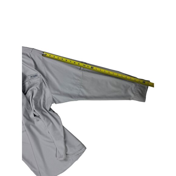 Columbia Men's PFG Button Front Ventilated Gray Long Sleeve Shirt Size XXL - Picture 8 of 16